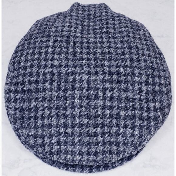 Vtg L.L. BEAN Harris Tweed Houndstooth Wool Newsboy Driving Cap Gore-Tex *Flaws* - Picture 4 of 13